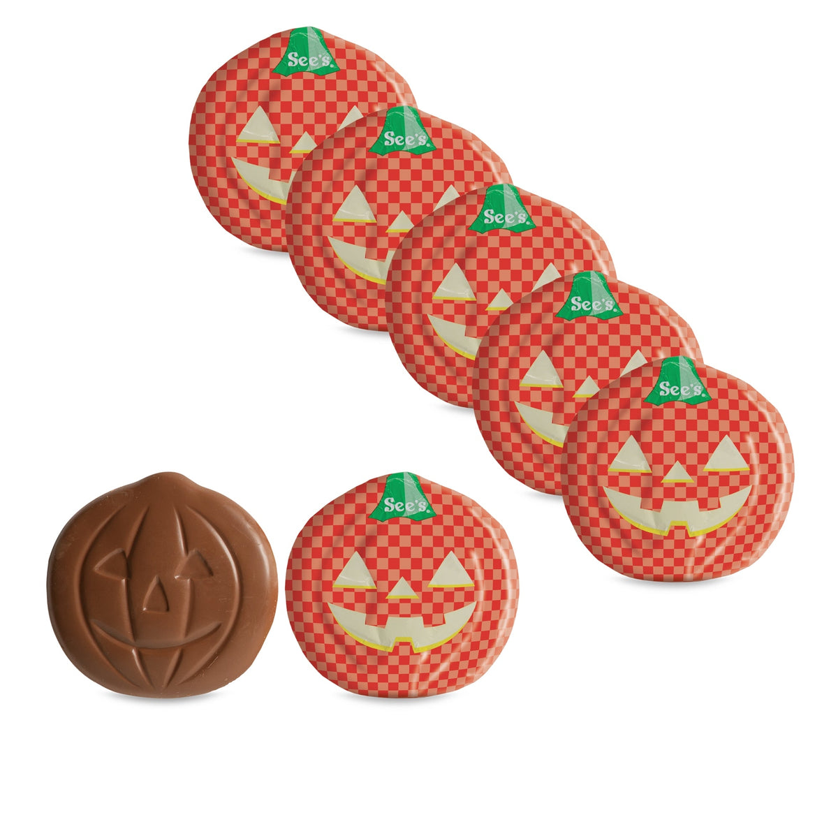 Milk Chocolate Jack-O’-Lanterns (Pack of 6)