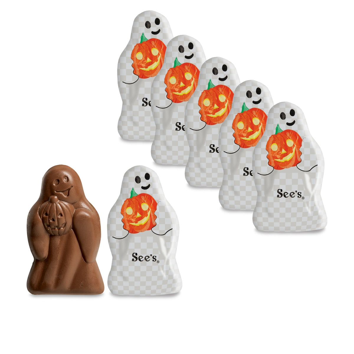 Milk Chocolate Ghosts (Pack of 6)